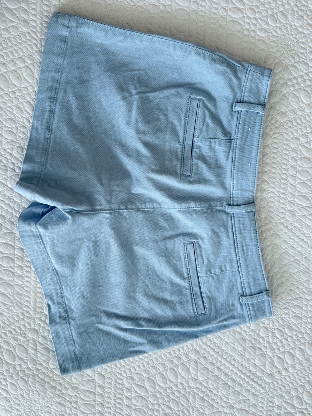 LOFT Light Blue Cotton Blend Casual Shorts - Picture 2 of 2